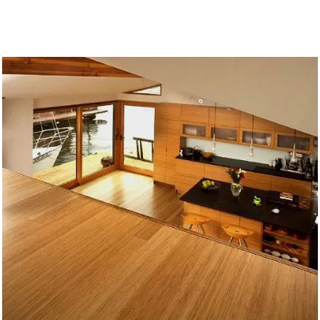 Bambou Massif Verni Vertical Vanille Foncé - Accueil - Over Parquet