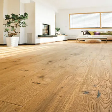 Chêne Massif Huilé Brossé Rustique Miel - Accueil - Over Parquet
