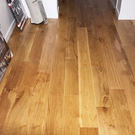 Chêne Massif Huilé Brossé Miel Pure Grade Nature 140x20.4 x 400-2000mm - Accueil - Over Parquet