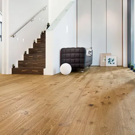Chêne Massif Huilé Brossé Rustique Miel Colorado - Accueil - Over Parquet