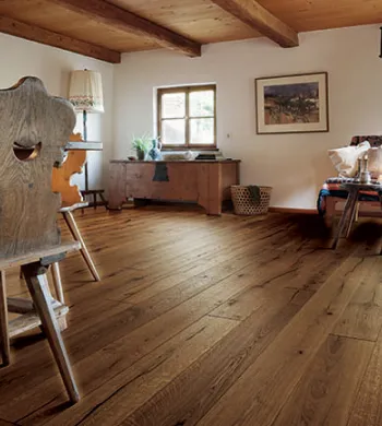 Chêne Massif Huilé Brossé Rustique Castle Brown 160x20,4x600-1800mm - Accueil - Over Parquet