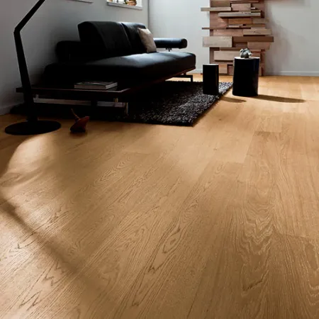 chene massif verni chene clair mat lisse pr bis  130x14mm 4 chanfreins - certifié pefc 100% - lot de 33.94m² - Accueil - Over Parquet