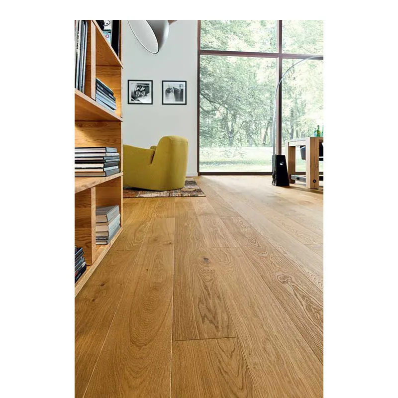 Chêne massif verni brosse rustique maya xxl 160x14x l2100mm  - go-4 - certifié fsc 100 % - Accueil - Over Parquet