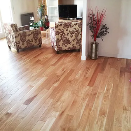 Chêne Massif Verni Brossé Rustique - 70x14x600mm -  Certifié FSC 100 % - Accueil - Over Parquet