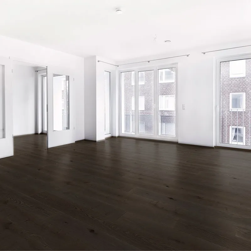 chene flottant contrecolle rustique huile noir extra brosse a la main  go-4 190x14.5x950-1825mm - Accueil - Over Parquet