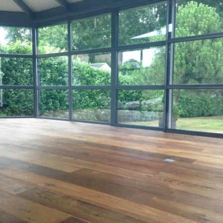 Chêne Contrecollé Rustique Huilé Carbonise Cora go-2 190x15x4mm (1900) - Accueil - Over Parquet