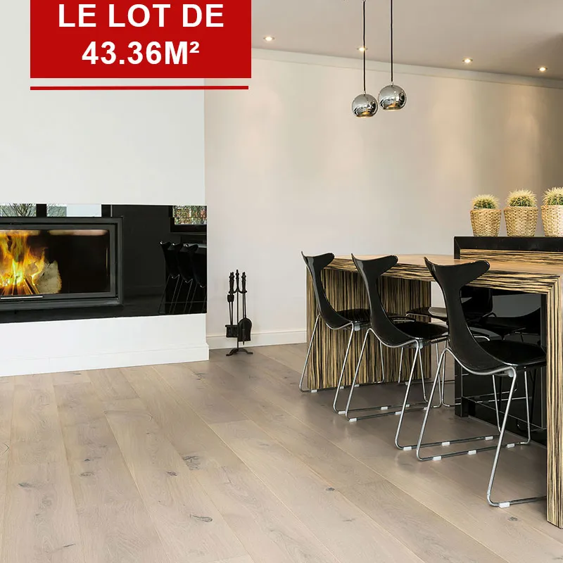 Chêne Contrecollé Barolo Rustique Huile Uv Fumé Blanchi Clipsable - Accueil - Over Parquet Chêne Contrecollé Barolo Rustique Huile Uv Fumé Blanchi Clipsable - Accueil - Over Parquet