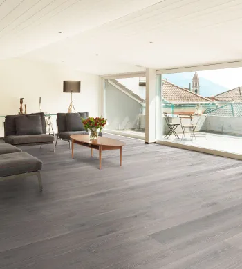 Chêne Contrecollé Gris Ourson Huilé Brossé Cérusé Clipsable - Accueil - Over Parquet
