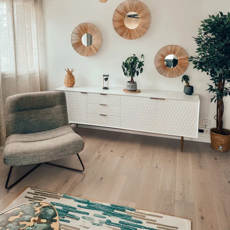 Chêne Contrecollé Rustique Verni Brossé Invisible Garden - 150mm - Accueil - Over Parquet Chêne Contrecollé Rustique Verni Brossé Invisible Garden - 150mm - Accueil - Over Parquet