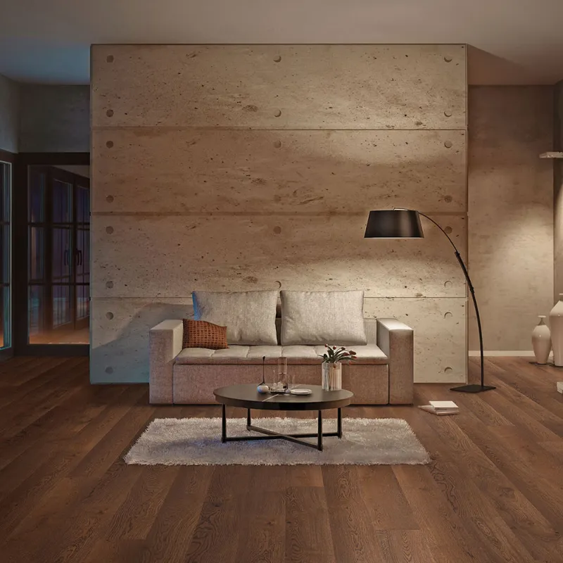 Chêne Contrecollé Rustique Verni Brossé Fumé Light - Accueil - Over Parquet Chêne Contrecollé Rustique Verni Brossé Fumé Light - Accueil - Over Parquet