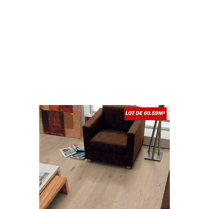 parquet flottant chene antique athena verni brossé 180x15 l1800 - prix pour le lot complet de 60.59m² - Accueil - Over Parquet