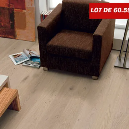 parquet flottant chene antique athena verni brossé 180x15 l1800 - prix pour le lot complet de 60.59m² - Accueil - Over Parquet