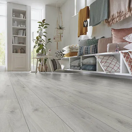 Sol Stratifié Chêne Prestige Blanc - Accueil - Over Parquet