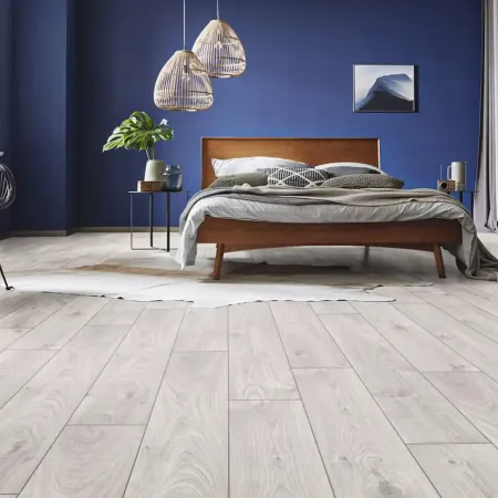 Sol Stratifié Chêne Atlas Blanc - Accueil - Over Parquet