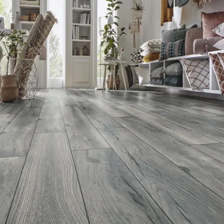 Sol Stratifié Chêne Petterson Gris - Accueil - Over Parquet