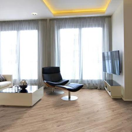 Sol Stratifié Chêne Everest Beige - Accueil - Over Parquet