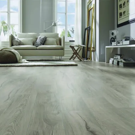 Sol Stratifié Chêne Magnum Gris - Accueil - Over Parquet