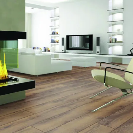 Sol Stratifié Chêne Montagne Brun - Accueil - Over Parquet