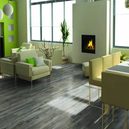 Sol Stratifié Chêne Highland Titane - Accueil - Over Parquet