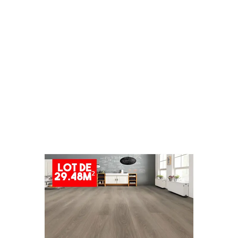 Sol Stratifié Chêne Gris Antique Top Connect - Lot de 29,48m² - Collection Naples - Over Parquet Sol Stratifié Chêne Gris Antique Top Connect - Lot de 29,48m² - Collection Naples - Over Parquet