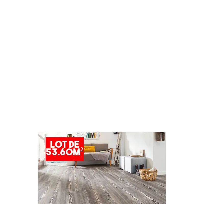 Sol Stratifié Pin Pacifico Top Connect - Lot de 53,60m² - Lots de fin de série - Over Parquet Sol Stratifié Pin Pacifico Top Connect - Lot de 53,60m² - Lots de fin de série - Over Parquet