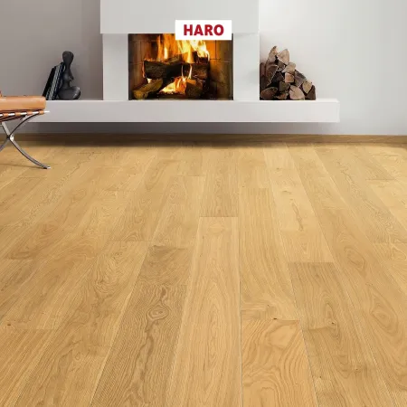 haro parquet 4000 planche large à l ancienne 180x13.5x2200 mm  4v chêne exklusiv brossé naturalin plus top connect certifié pefc - Accueil - Over Parquet