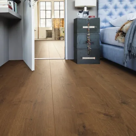 Sol Stratifié Chêne Portland Fumé Top Connect - Lot de 5,36m² - Parquet Sol Stratifié - Over Parquet