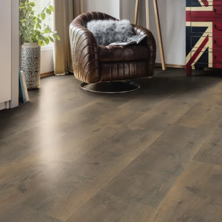 Sol Stratifié Chêne Campus Bergamo Fumé - Lot de 2,49 m² - Collection Syracuse - Over Parquet