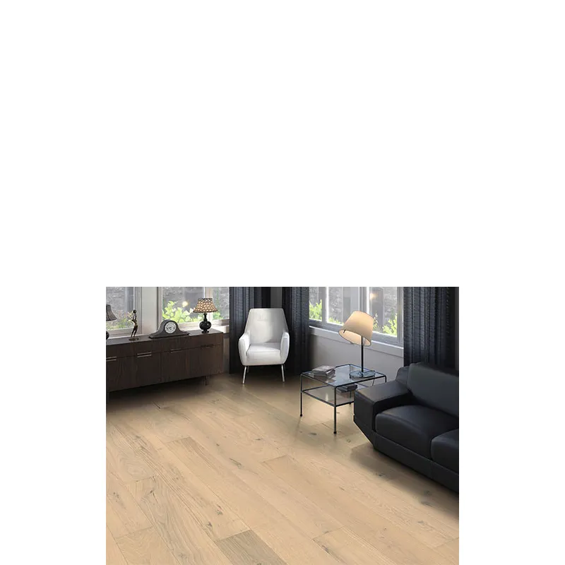 Parquet Planche Large Maxim Chêne Blanc Clair Sauvage Brossé - Accueil - Over Parquet