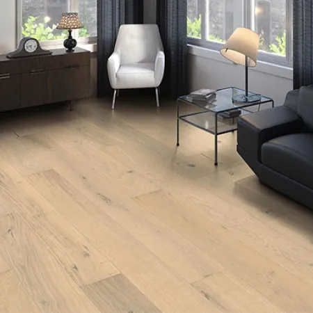Parquet Planche Large Maxim Chêne Blanc Clair Sauvage Brossé - Accueil - Over Parquet
