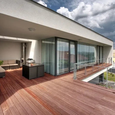 lame de terrasse cumaru brut profil 1 face lisse 1 face striee 145x21x915mm  (+/- 3 mm) - Accueil - Over Parquet