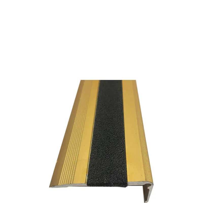 nez de marche alu dore + bande noire a visser 113*52*30 (21681) - Accueil - Over Parquet