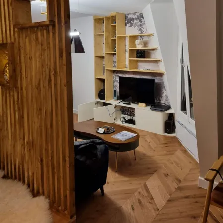 Point de Hongrie Chêne Massif Village Verni Mat - Accueil - Over Parquet