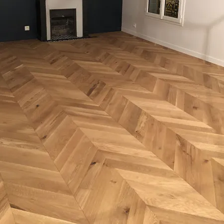 Point de Hongrie Massif Chêne Verni Brossé Rustique Bourgeois - Point de Hongrie - Over Parquet