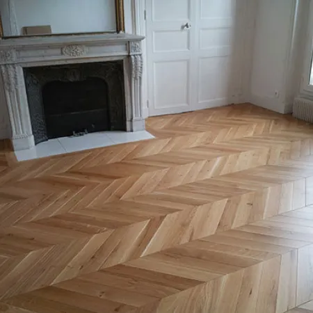 Point de Hongrie Chêne Massif Verni Brossé Naturel PR bis - Accueil - Over Parquet