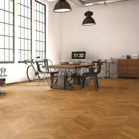 point de Hongrie 45° chêne contrecolle huile Bona naturel rustique bordeaux 120x14,2x770mm 3mm de couche d usure- - Accueil - Over Parquet