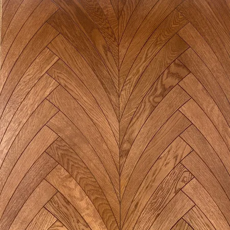 Point de Hongrie Contrecollé Courbé Verni Brossé PR bis Cathédrale Spirit - Parquet Flottant Chêne Verni - Over Parquet
