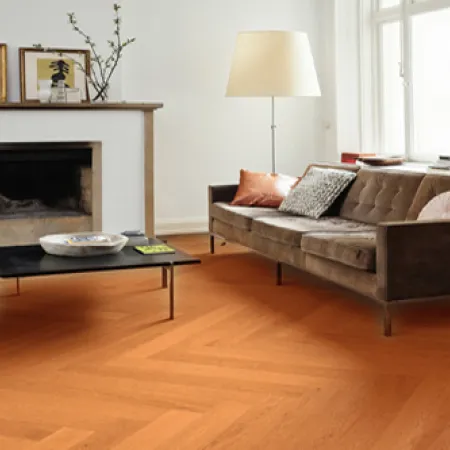 Bâton Rompu Teck Massif Huilé - Bâton rompu - Over Parquet