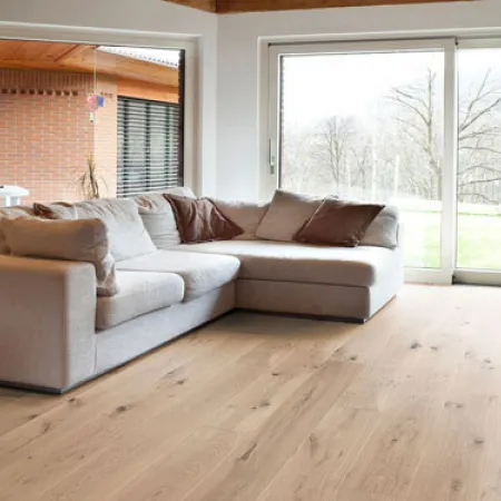 Chêne Massif Verni Brossé Rustique Invisible - 160mm x 14mm x 1800mm - Parquet Massif Chêne Verni - Over Parquet