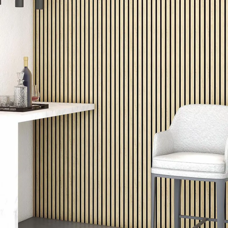 Panneau Acoustique Décoratif Mural "Des Brises" – Finition Chêne Clair sur Fond Noir - Panneaux Muraux - Over Parquet Panneau Acoustique Décoratif Mural "Des Brises" – Finition Chêne Clair sur Fond Noir - Panneaux Muraux - Over Parquet