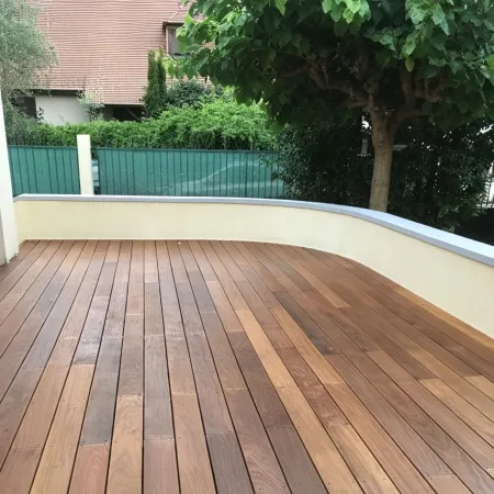 Lame de Terrasse Awa Ipé Brut Deck Clipsable Striée - 145mm x 21mm x 500 à 650mm - Lames de Terrasse en Bois Exotique Massif - Over Parquet