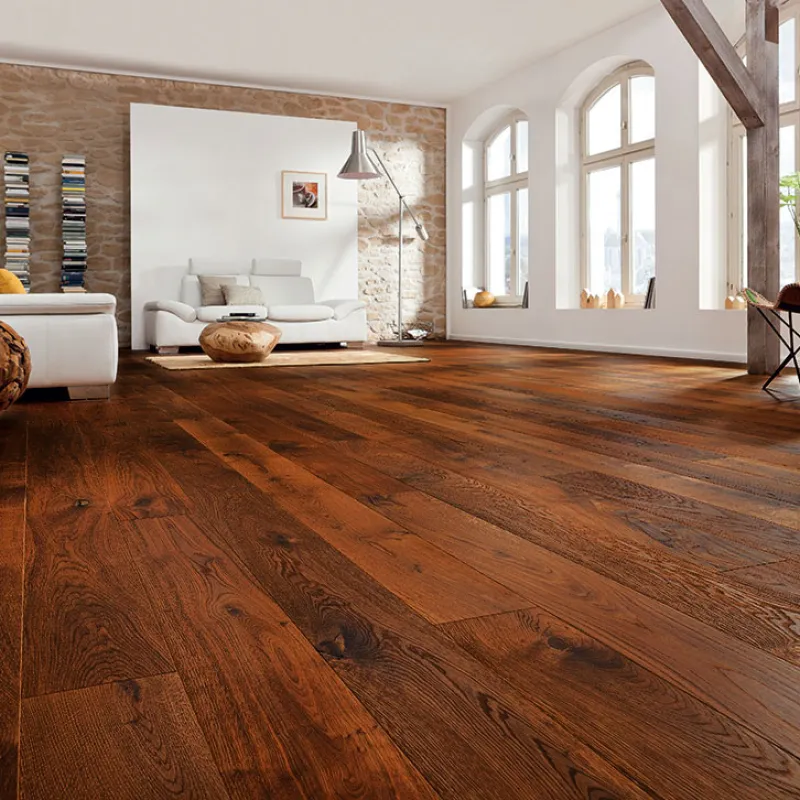 Chêne Contrecollé Rustique Verni Brossé Smoked - 190mm x 18mm x 400 à 1900mm - Parquet Flottant Chêne Verni - Over Parquet Chêne Contrecollé Rustique Verni Brossé Smoked - 190mm x 18mm x 400 à 1900mm - Parquet Flottant Chêne Verni - Over Parquet