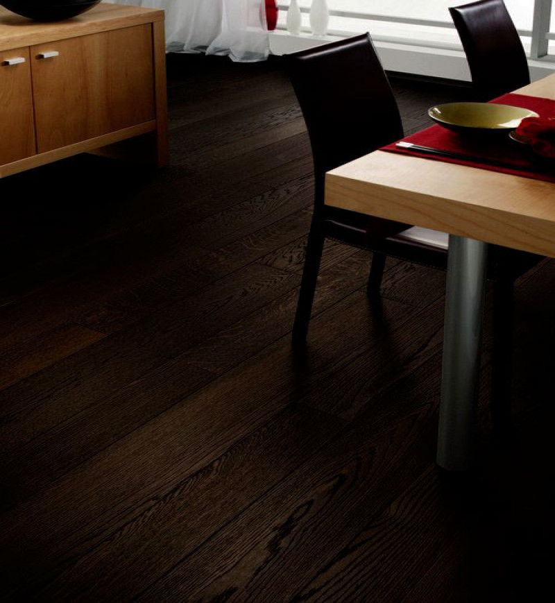 Chêne Contrecollé Thermo-traité Monolame Foncé - Lot de 62.14m² - Accueil - Over Parquet