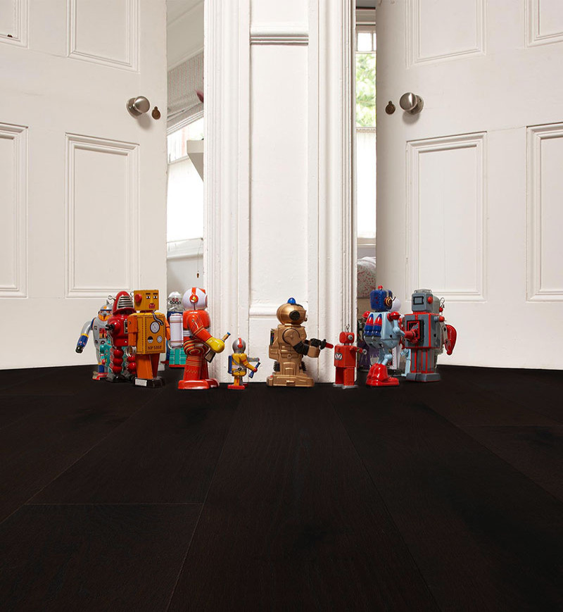 Chêne multiply rustique huile noir ebene extra mat - 180x14x2400 - 4mm - pour le lot de 79.58m² - Accueil - Over Parquet Chêne multiply rustique huile noir ebene extra mat - 180x14x2400 - 4mm - pour le lot de 79.58m² - Accueil - Over Parquet