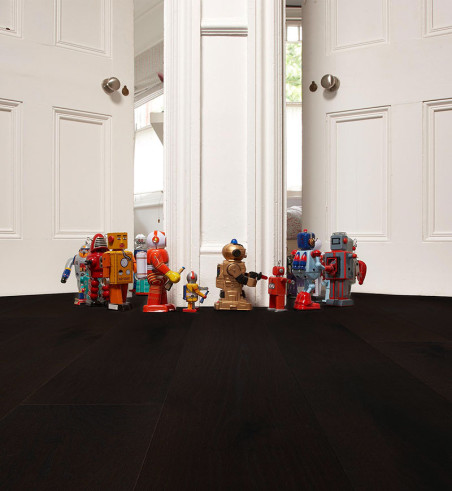 Chêne multiply rustique huile noir ebene extra mat - 180x14x2400 - 4mm - pour le lot de 79.58m² - Accueil - Over Parquet