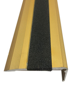 nez de marche alu dore + bande noire a visser&nbsp;113*52*30 (21681) - Accueil - Over Parquet