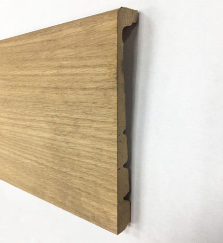 contreplinthe de renovation / cache plinthe / plinthe de recouvrement placage chêne brut 130x16x2200mm - - Over Parquet