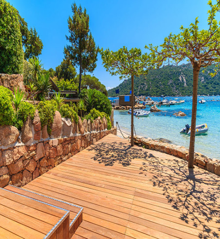 Lames de Terrasse Teck Prestige&nbsp;Face Lisse - Accueil - Over Parquet