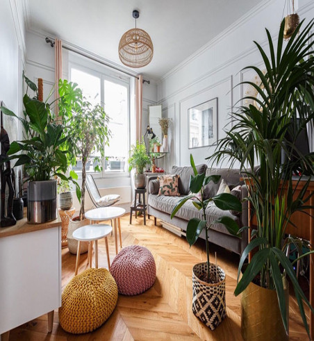 Point de Hongrie Chêne Massif Verni Village Rustique Fumé - 90mm x 14mm x 500mm - Accueil - Over Parquet