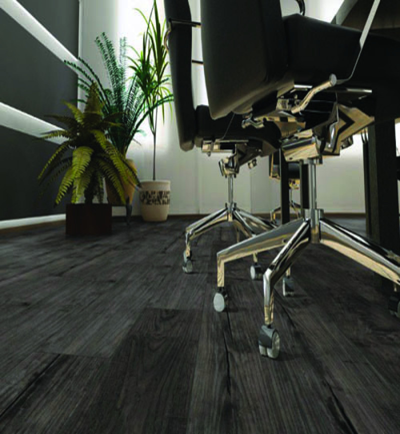 Sol Stratifié Teck Graphit Nostalgie - Accueil - Over Parquet